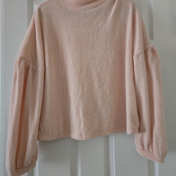🍑Soft Peach Retro Puffy Sleeve Sweater - Picture 2 of 4